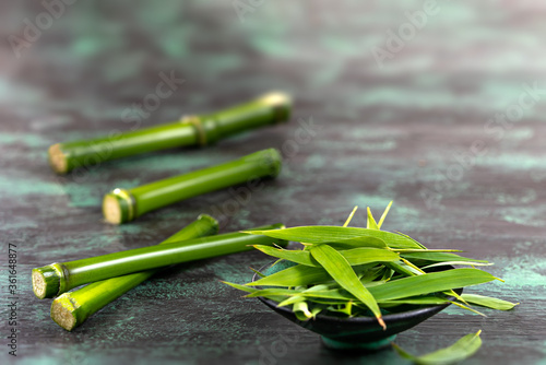 Green Bamboo stems isolated on the white background  UNIQUE TASTE AND ASLO MEDICINAL VALUE