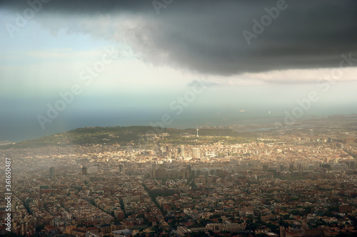 Aerial view on Barcelona