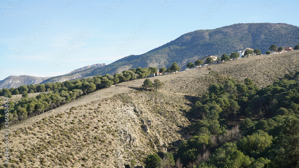 Fototapeta premium Cerro del Trevenque Peak in the Sierra Nevada mountain range of Andalusia near Grenada in Spain.
