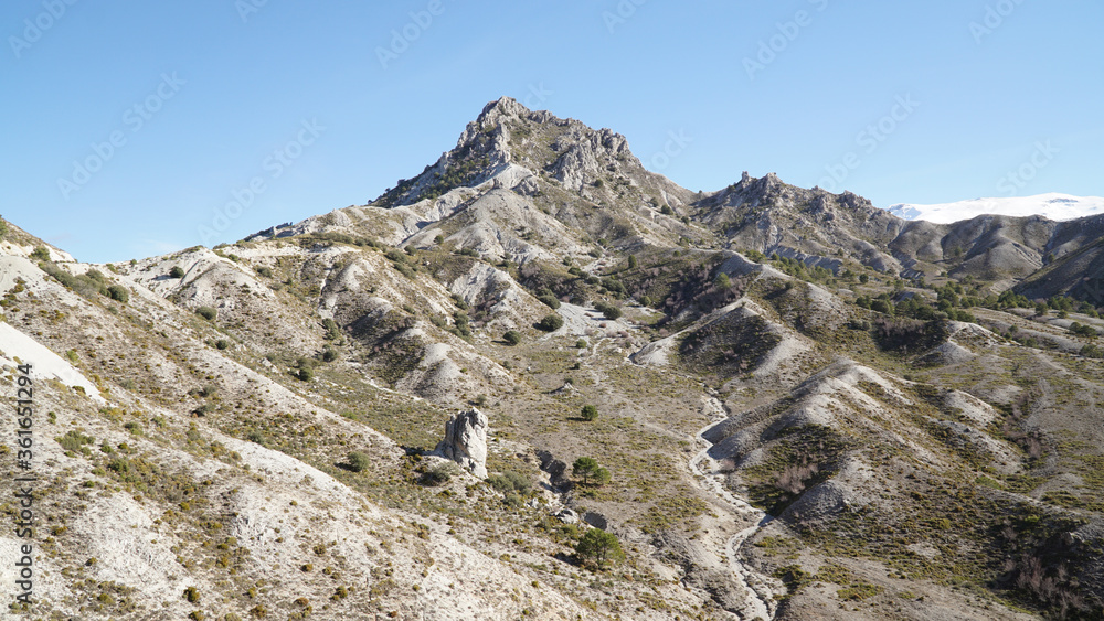 Cerro del Trevenque Peak in the Sierra Nevada mountain range of Andalusia near Grenada in Spain.