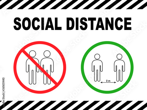 Social Distancing 1 Meter Infographic Icon. Gray icon Vector