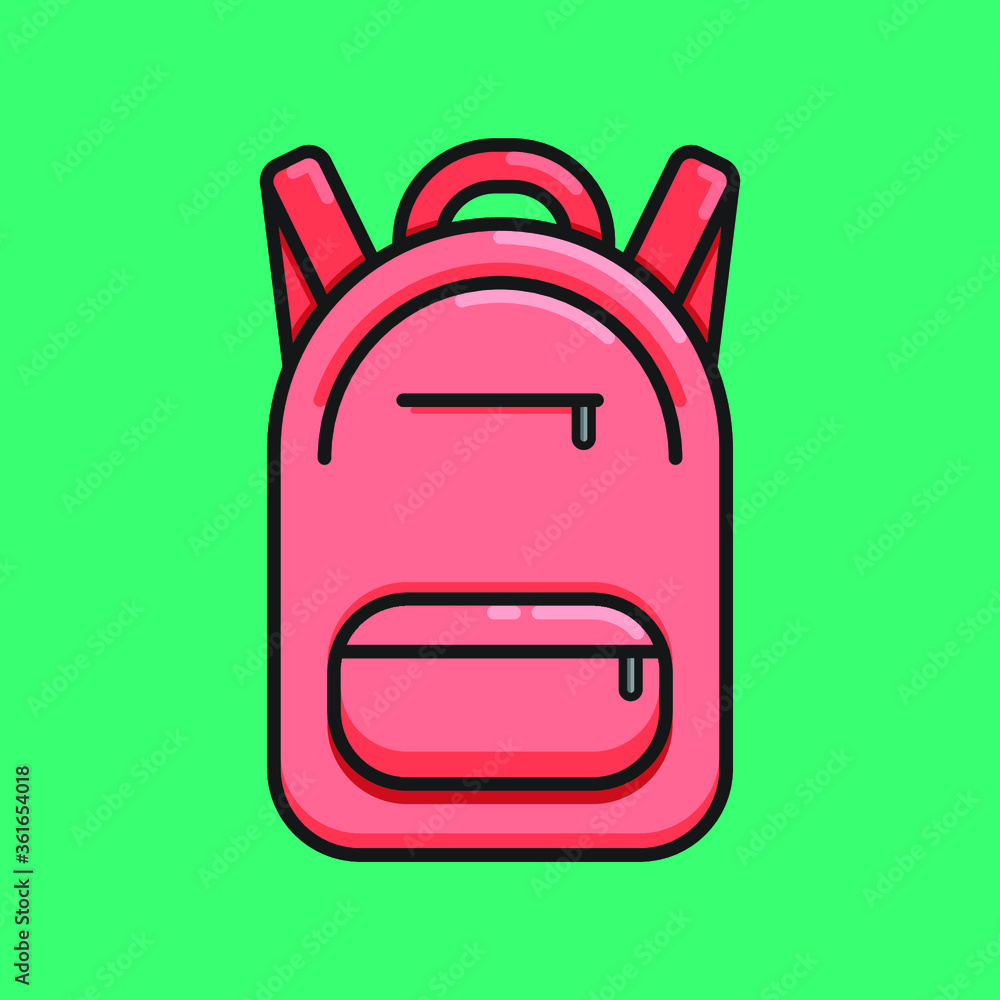 Backpack, rucksack, knapsack with two straps and two pockets Backpack, rucksack, knapsack with two straps and two pockets