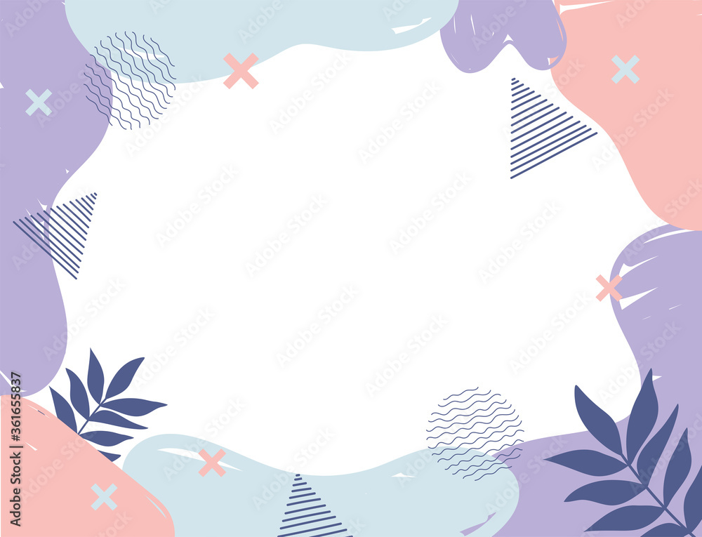 memphis style abstract leaves decoration texture with spots background memphis style abstract leaves decoration texture with spots background