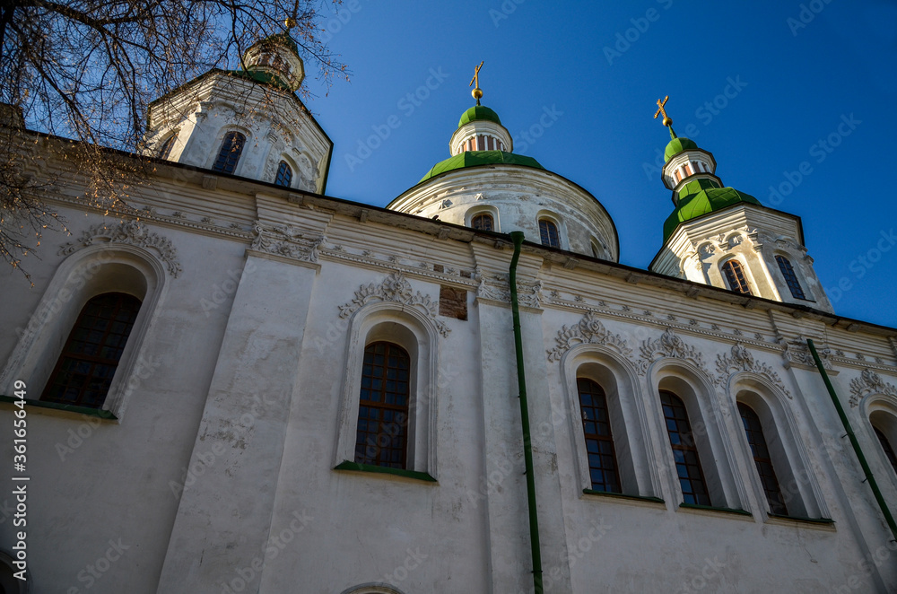 Medieval monastery with famous Cyril's Church is one of the oldest temples in Kyiv, Ukraine