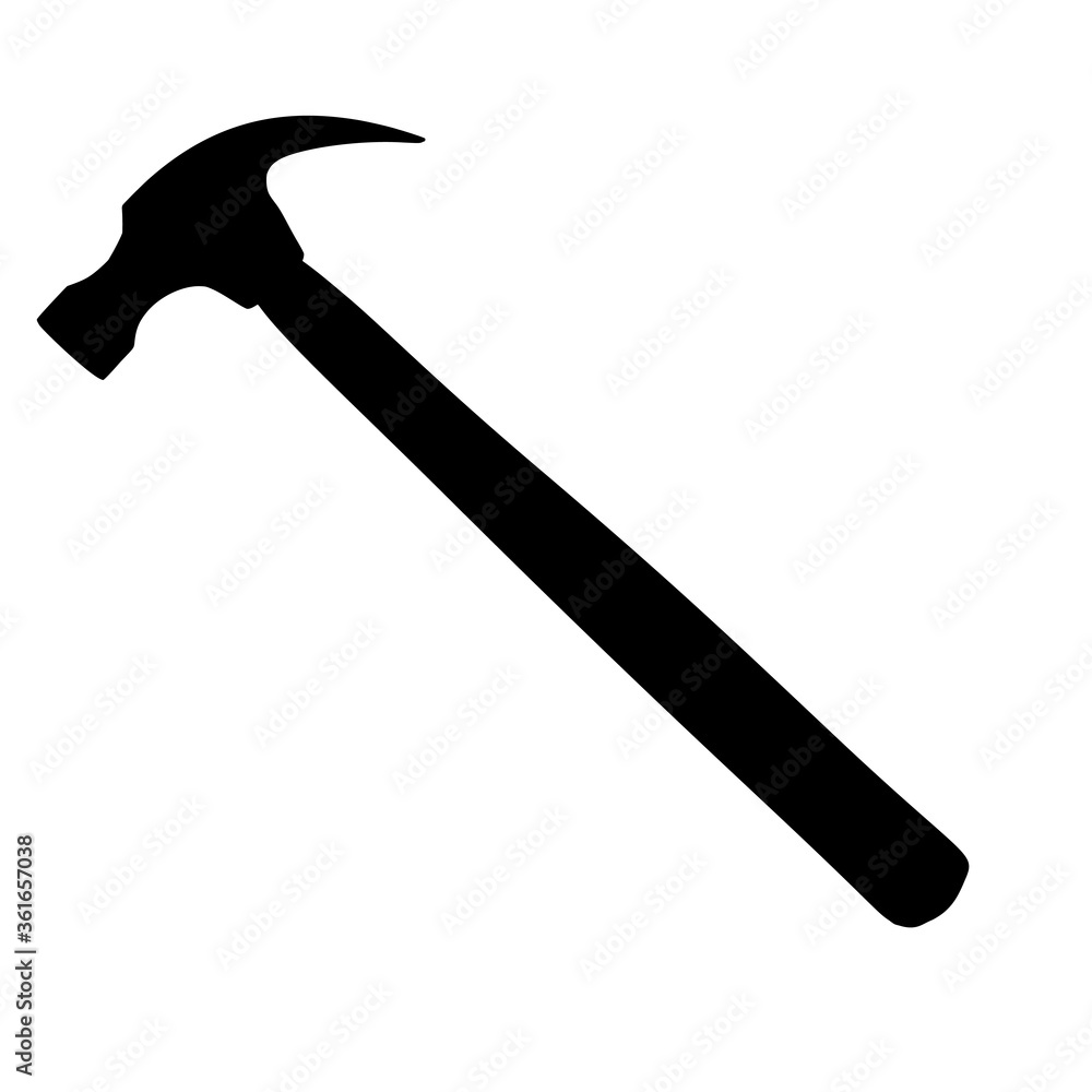 Hammer icon. Single flat icon isolated on white background. vector illustration. Hammer icon. Single flat icon isolated on white background. vector illustration.