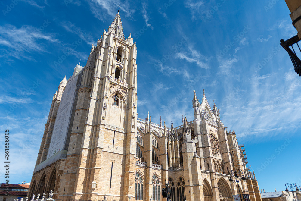Fototapeta premium CATEDRAL DE LEÓN GÓTICA DETALLES
