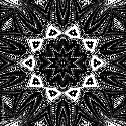 mosaico vectorial de estrella negra.