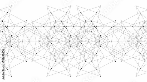 DNA Molecule Fractal Network Structure Kaleidoscope. Abstract DNA string network connection, from the simple to the complicated shape. Technology and Connectivity Concept.