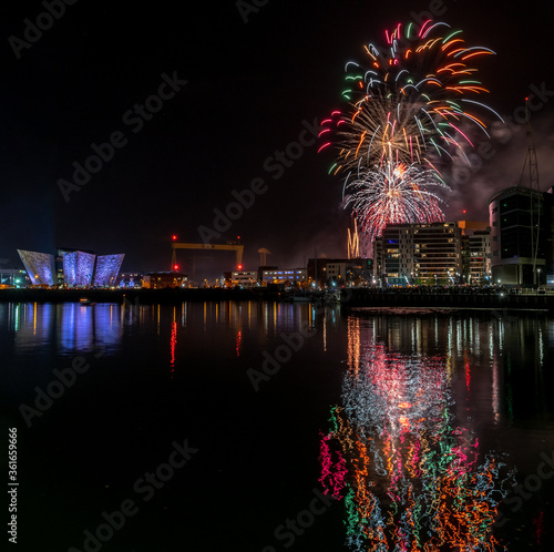 Wallpaper Mural fireworks over the river Torontodigital.ca