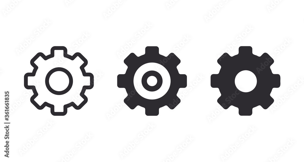 Settings Icon. Vector gear. Options button. Service symbol. Gear vector icon. Set of black cogwheels. Cogwheel icon. Settings Icon. Vector gear. Options button. Service symbol. Gear vector icon. Set of black cogwheels. Cogwheel icon.