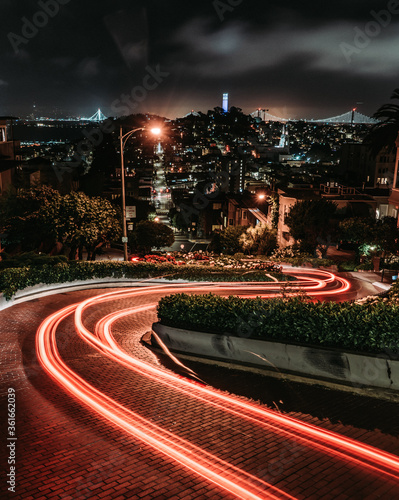 Wallpaper Mural night view of the city - San Francisco  Torontodigital.ca