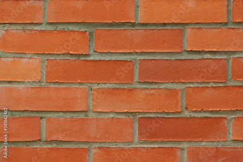 Red brick texture wall background. Horizontal photography.