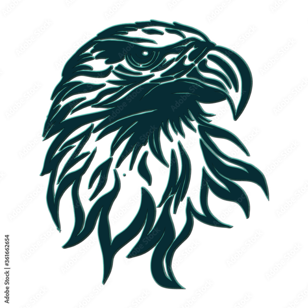 Obraz premium Eagle SVG, 3 Layer 3D Eagle SVG, 3 Layer 3D Eagle Cut Files, 3 Layer 3D Eagle Cricut, Mandala Eagle 