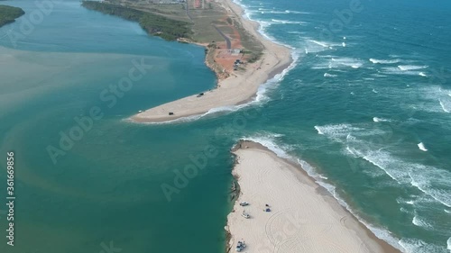 aerial  oceano mar e dunas no Ceara photo