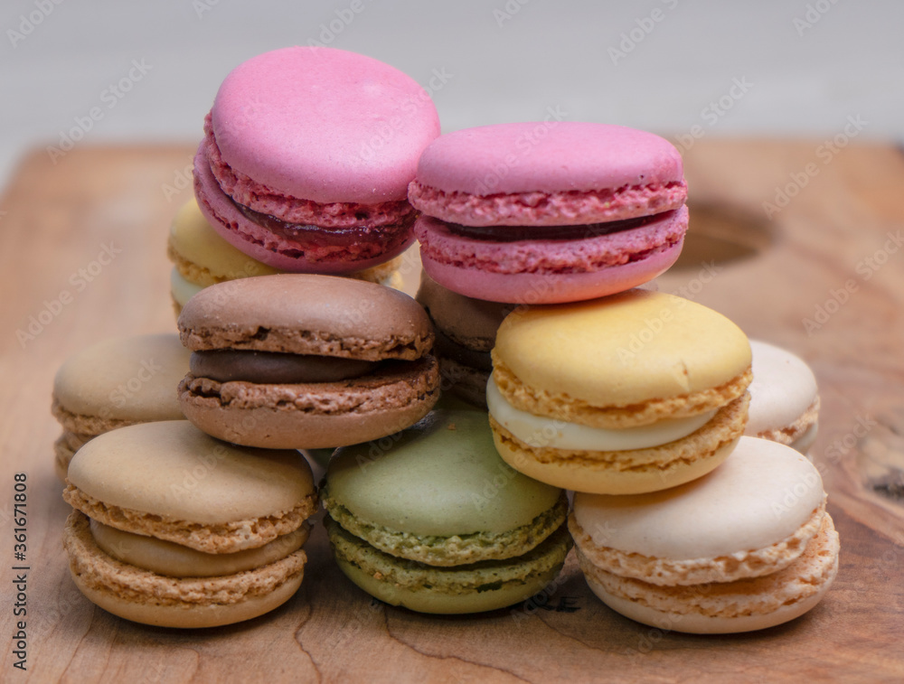 homemade colorful sweet macaroons