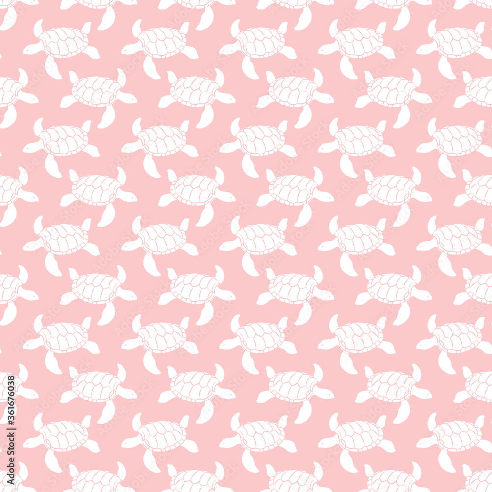 Simple turtle seamless repeat pattern background Simple turtle seamless repeat pattern background