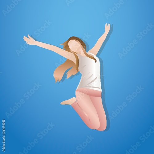 Woman jumping