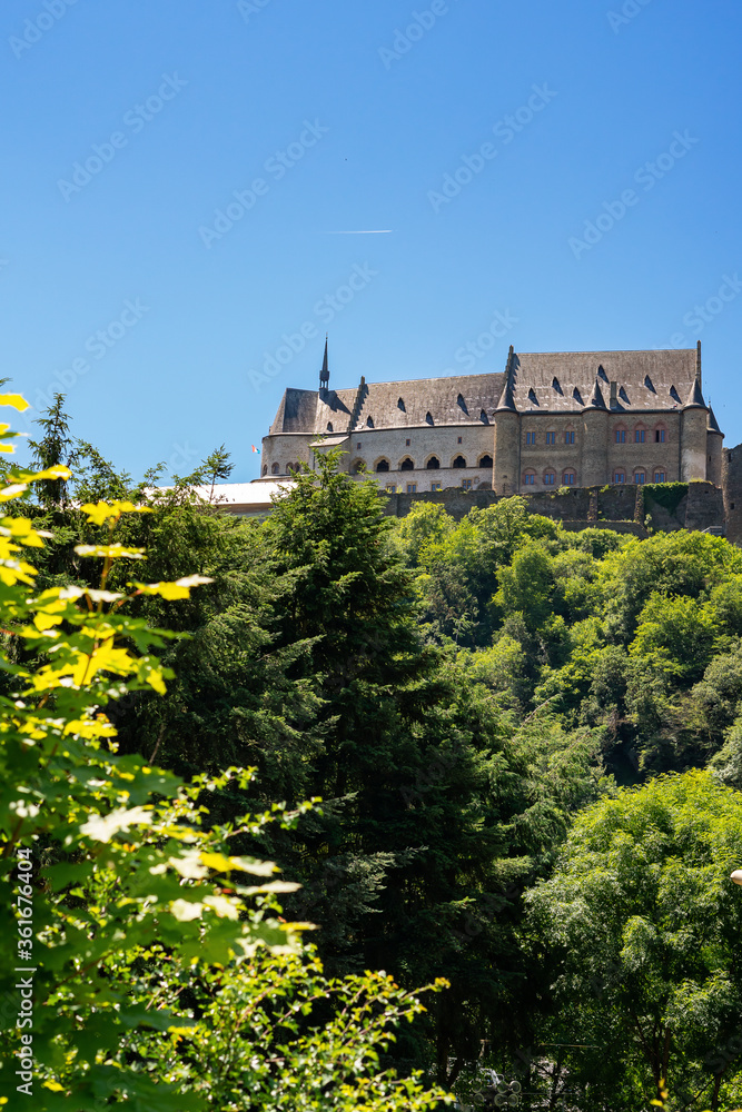 Vianden Castle, Luxembourg's best preserved monument, one of the largest fortified castles West of the Rhine Romanesque style, with gothic additions