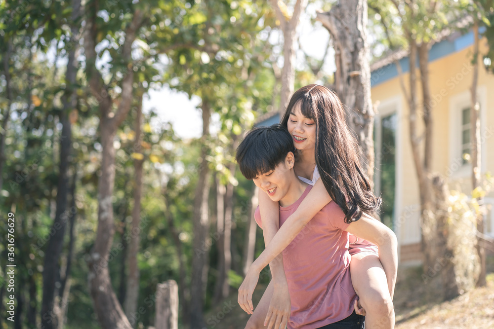 Young Asian women LGBTQ lesbian romantic couple love concept. Young Asian women LGBTQ lesbian romantic couple love concept.