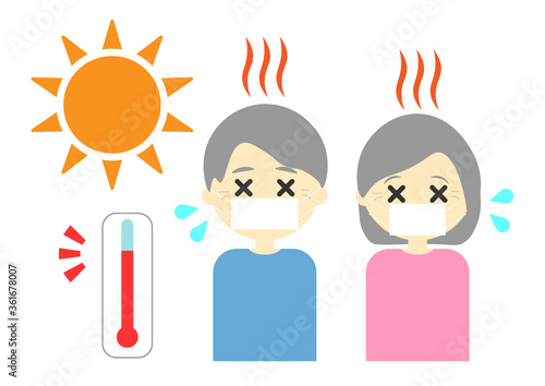 熱中症　対策　夏　老人　マスク　heatstroke　mask 