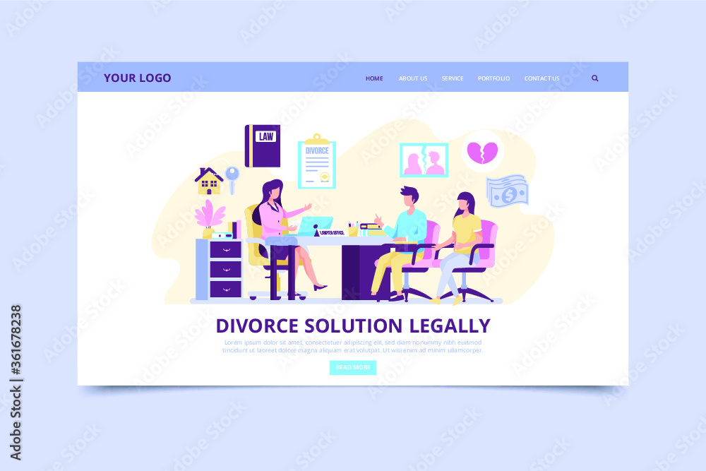 Divorce lawyer service  landing page