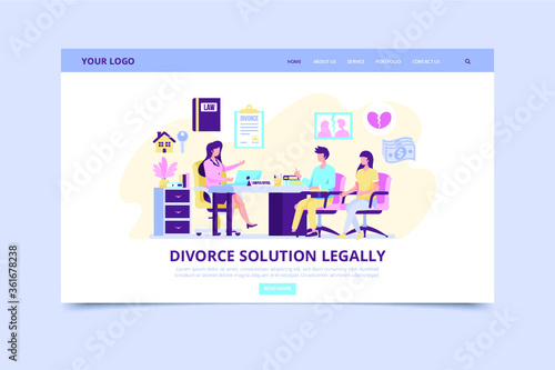 Divorce lawyer service landing page