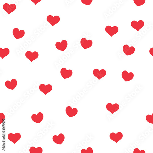 Hearts seamless pattern. Love symbols. Valentine's day background design. Romantic design loop texture.