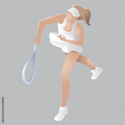 Tennis player in action