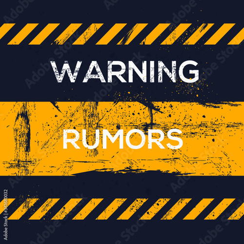 Warning sign (rumors), vector illustration.