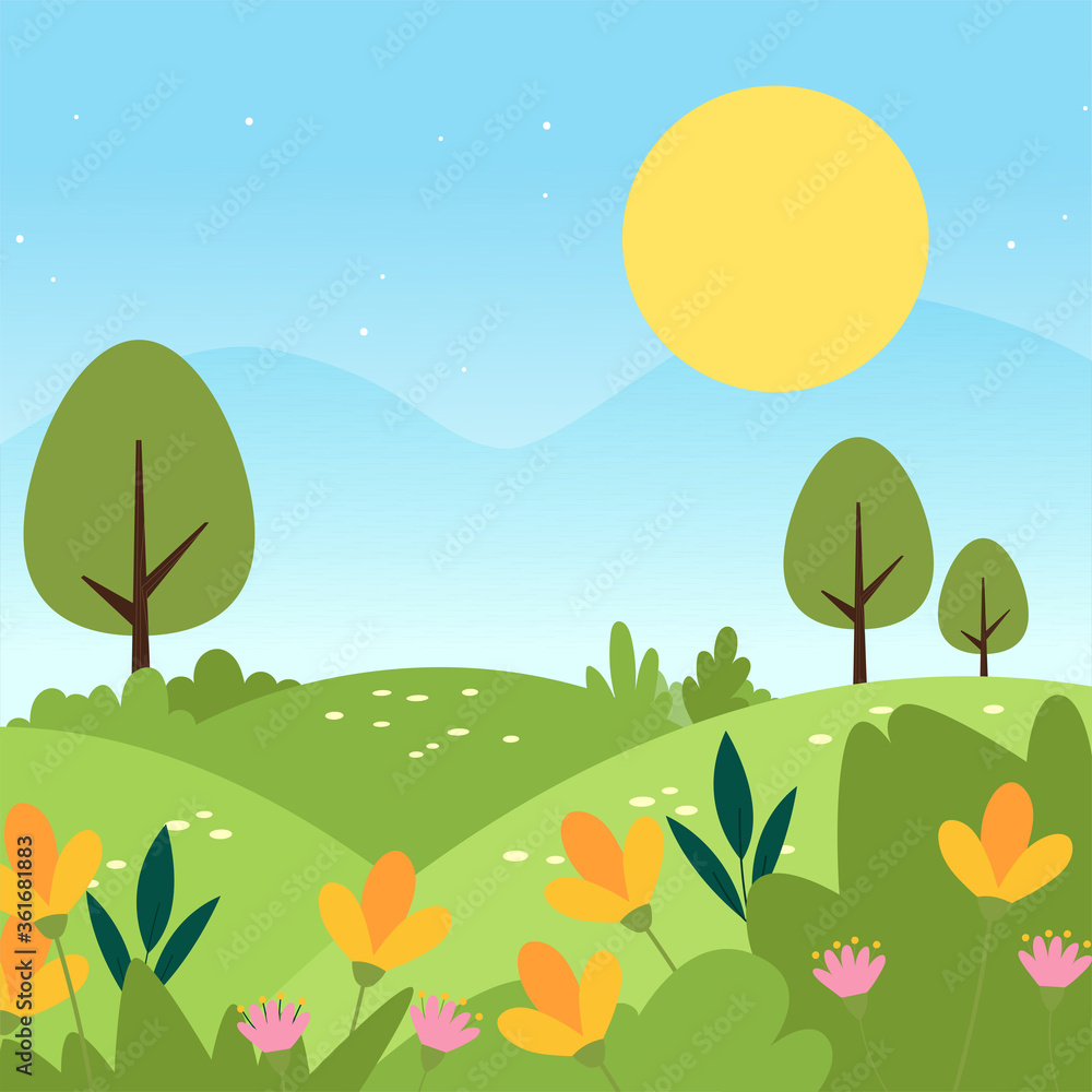 Fototapeta premium Beautiful natural landscape