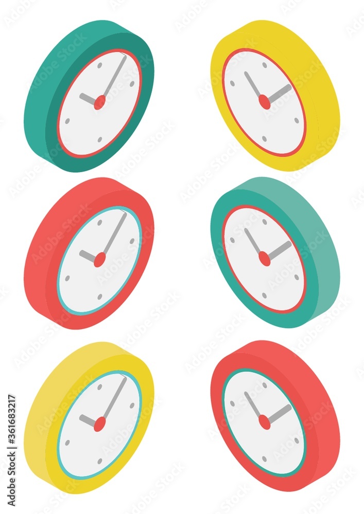 Isometric clock