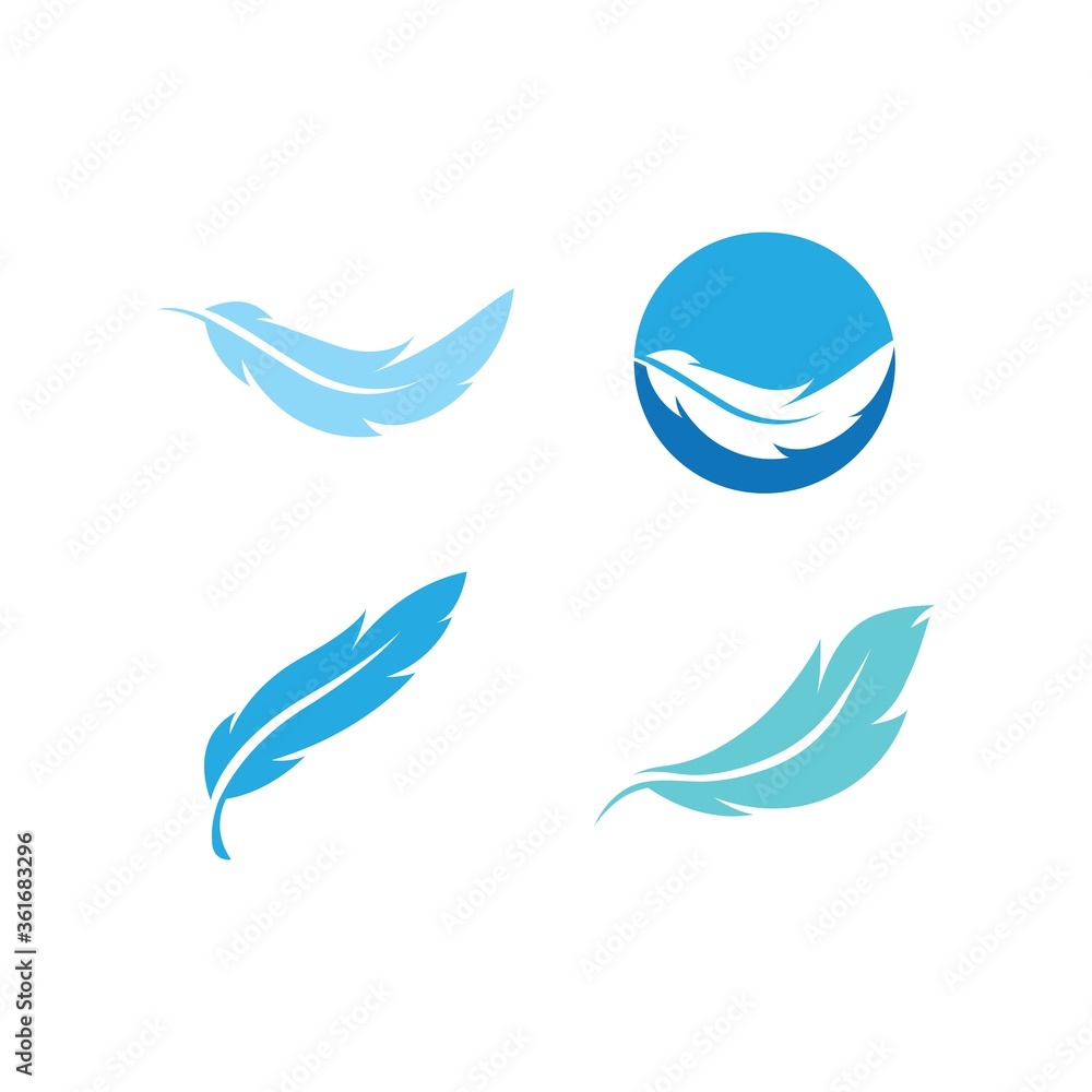 Feather ilustration  logo vector