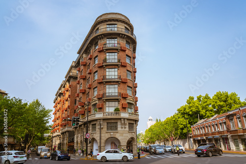 Wukang Building, a historic landmark in the old town in Shanghai, China.