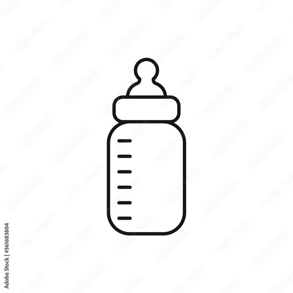 Baby bottle icon design isolated on white background. vector illustration Baby bottle icon design isolated on white background. vector illustration