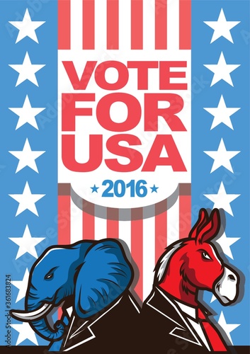 USA presidential election poster