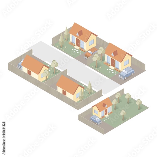 Isometric housing colony © captainvector