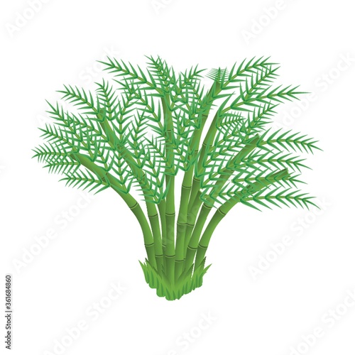 Obraz na płótnie Isometric bamboo trees