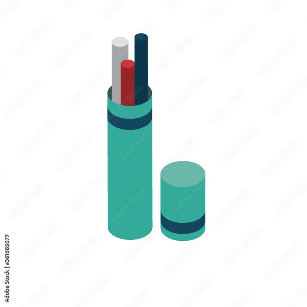 Obraz premium Isometric pen holder