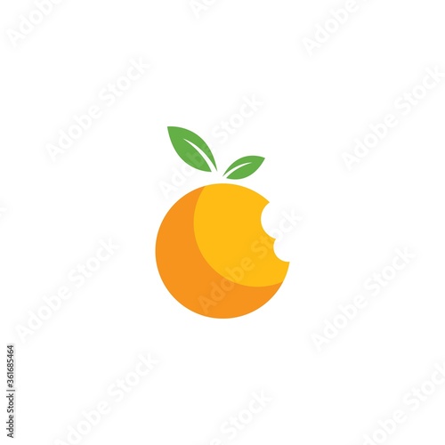 Orange fruit logo