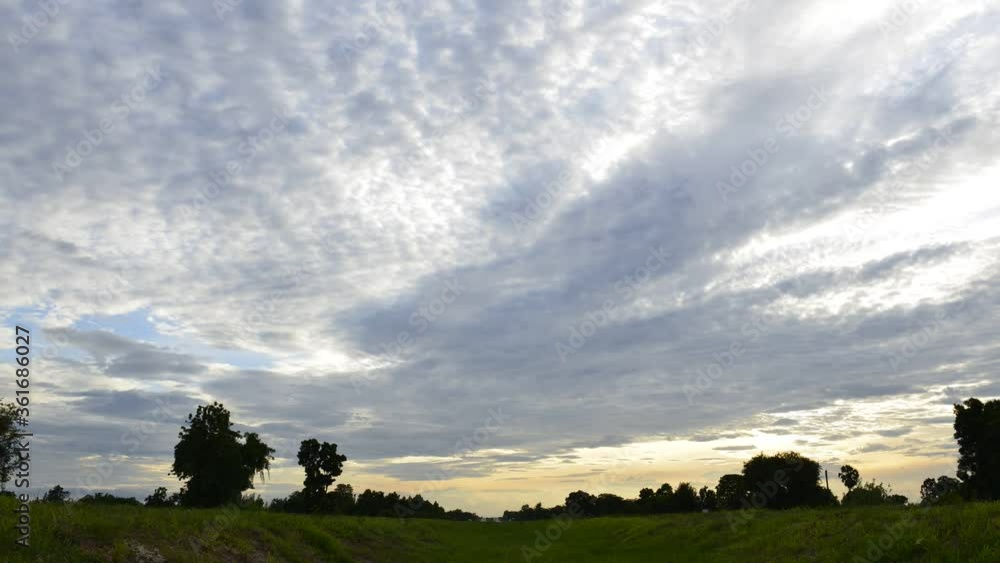 Timelapse of Wonderful Clouds and Sky before sunset above the highway road background. Timelapse of Wonderful Clouds and Sky before sunset above the highway road background.