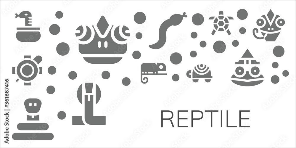 reptile icon set