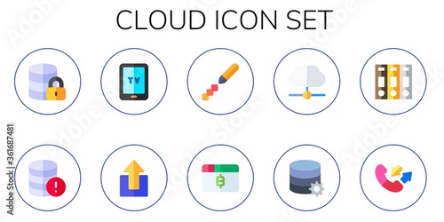 cloud icon set