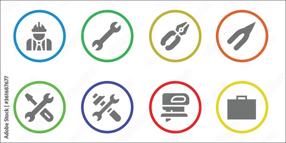Modern Simple Set of spanner Vector filled Icons Modern Simple Set of spanner Vector filled Icons