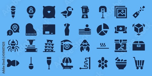 Modern Simple Set of art Vector filled Icons