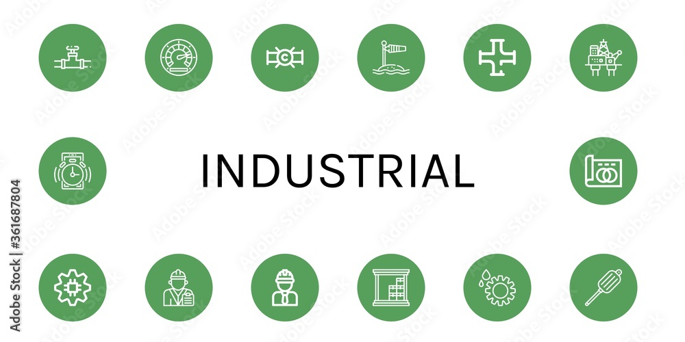 industrial icon set industrial icon set
