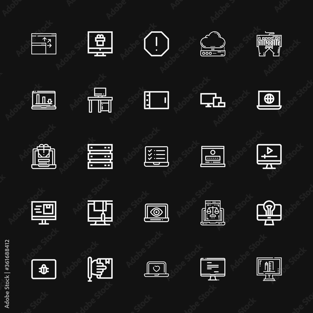 Editable 25 laptop icons for web and mobile