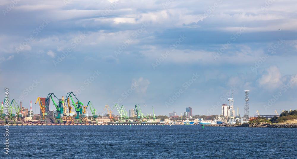 Fototapeta premium Panorama of the Klaipeda port