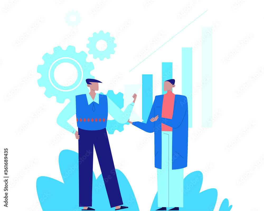 Two People Talking Business Growth Two People Talking Business Growth