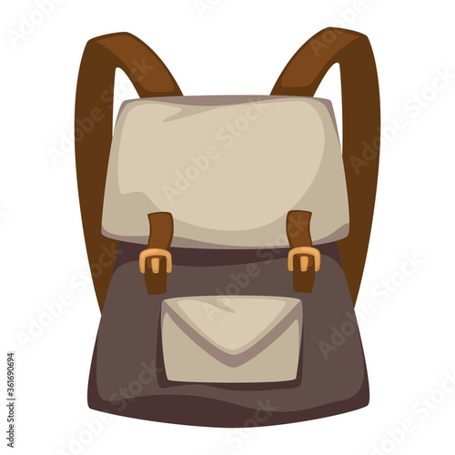 Rucksack for travelers or school kids, model of satchel
