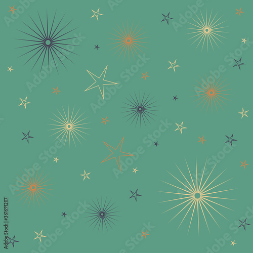 An abstract retro star shape pattern background image.